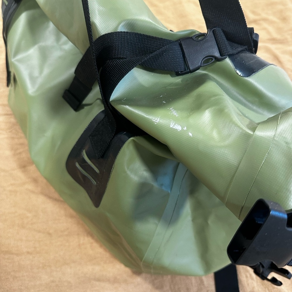 Olive Green Waterproof Travel Duffel Bag - Picture 2 of 6